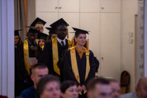 Anxhelina at her college graduation