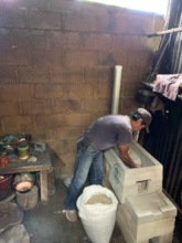 Installation of the ONIL stove in Jesus' kitchen