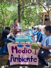 Students at TRL's environmental station