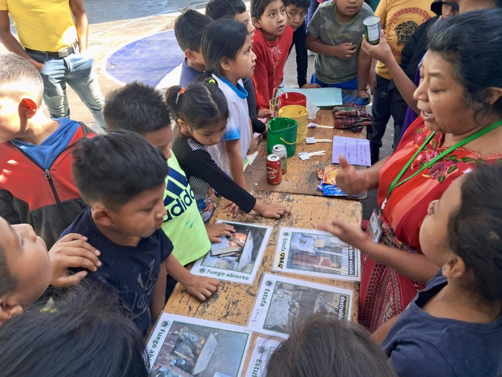 Isa teaching at the Chu'ul education station
