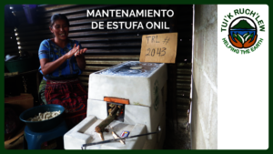 Tz'utujil woman using an ONIL stove