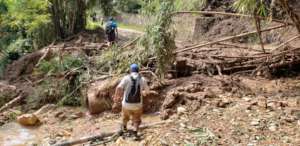 Monsoon landslide difficulties