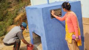 Sanitation Pit nearly finished.