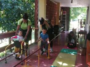 Exercising walking with various supports