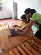 Students learning new technologies