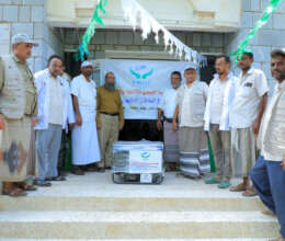 A generator for a health center in Al-Hudaydah.
