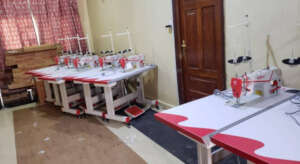 Sewing machines support home-based livelihoods.