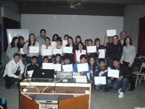 Participants get their course diploma