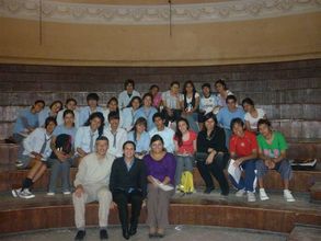Our students at their course