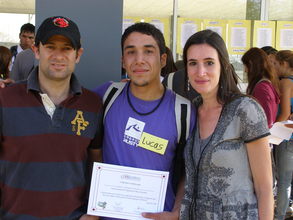 Lucas with his sponsors, the first time they met!