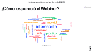 Youth evaluation after our first webinar