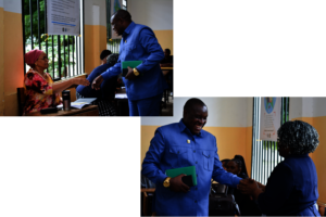 District Education Officer greeting TEWWY team