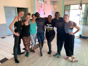 Emmanuel with the international trainers