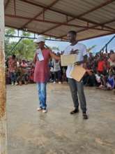 With Mahama Camp Manager, Gorret Murebwayire