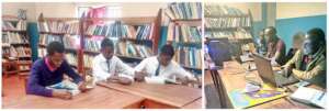 Students & community patrons study at night