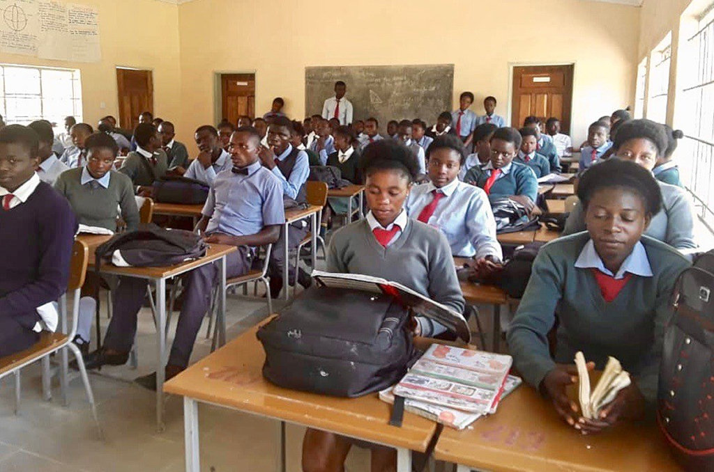 Overcrowded Secondary School Classroom