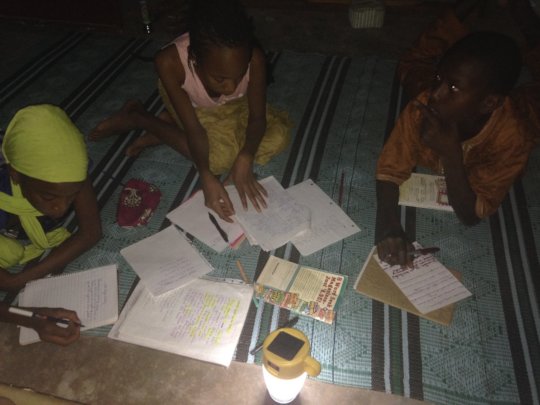 Provide solar lanterns to poor school children