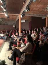 Waiting for the event to begin