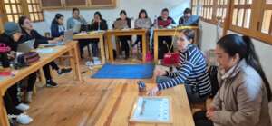 La entrenadora Diana Vargas en el curso a maestros