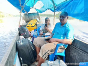 BCI team en route to Lilungu on theTshuapa River