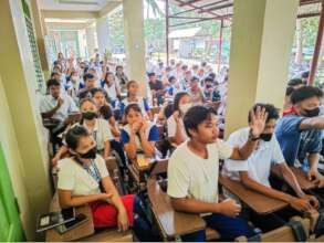 Hundreds of students engaging with our teachers
