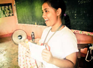 A Highschool girl presenting during an RH session