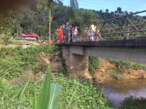Villagers scare when traveling across the bridge