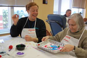 Paint brushes, balls and straws