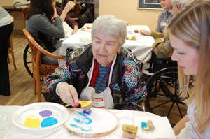 Hanna Working on an Apron