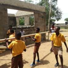 Students are helping with the construction work