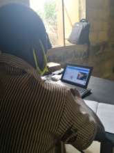 One of our students in action