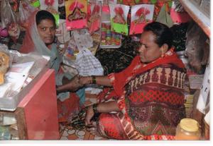 Reshma at her shop