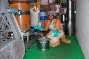 Kalpana at her business premises