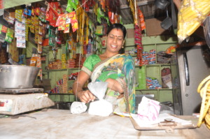 Dhanashree at her grocerry shop