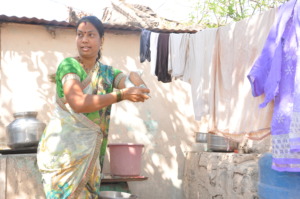 Dhanashree working at home