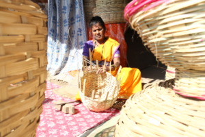 Baby at her shop