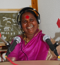 Lakshmi at Mann Deshi Community Radio station