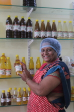 Sarita launched her oil brand named satvik