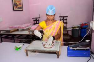 Sushma sanitary pad-making