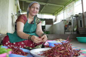 Sunita at her unit