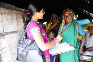 Surekha while doing survey