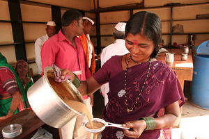 Bainabai at her tea stall
