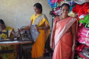 vanita at her cloth bag premises