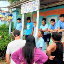 Student intros at the beginning of a bike tour
