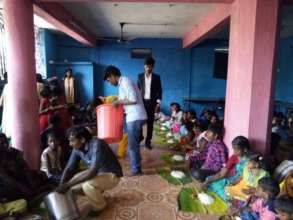 All enjoyed anuuval day special food