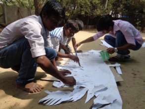 children made drama item through wastage