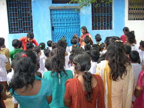 Children prayed a Thanks prayer for New section