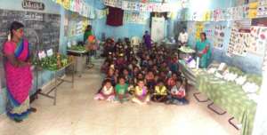 children in program hall