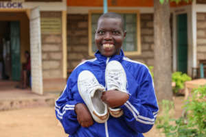 Agnes at her boarding school in January