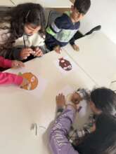 Children doing their crafts